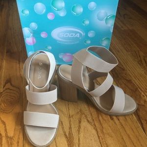 New Soda Block Heel Sandals